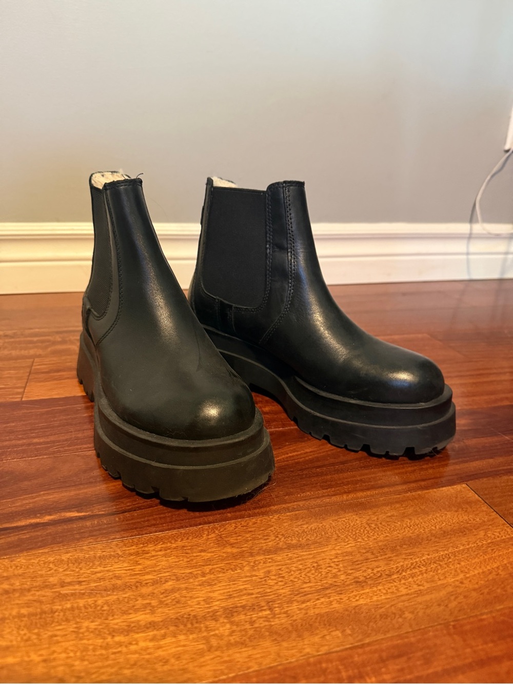 Black Platform Chelsea Boots - Women's - Aldo - Size 6